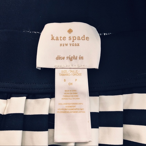 NWT Kate Spade “dive” striped pleated miniskirt - Picture 7 of 11